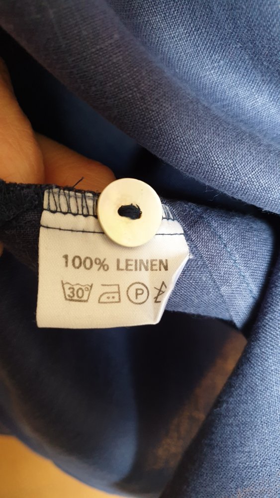 Leinenbluse, marineblau