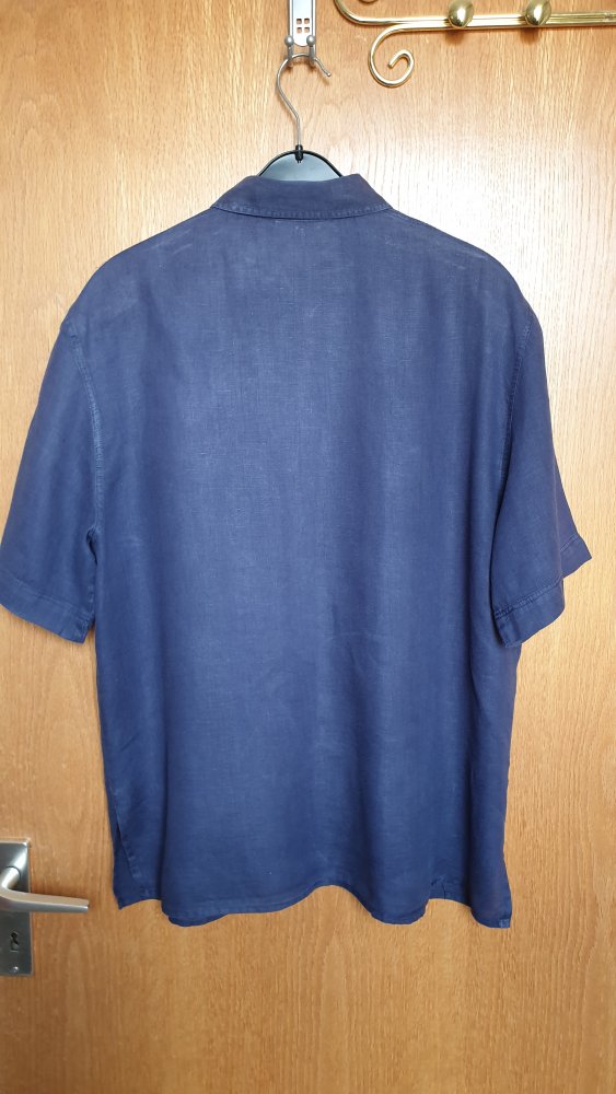 Leinenbluse, marineblau