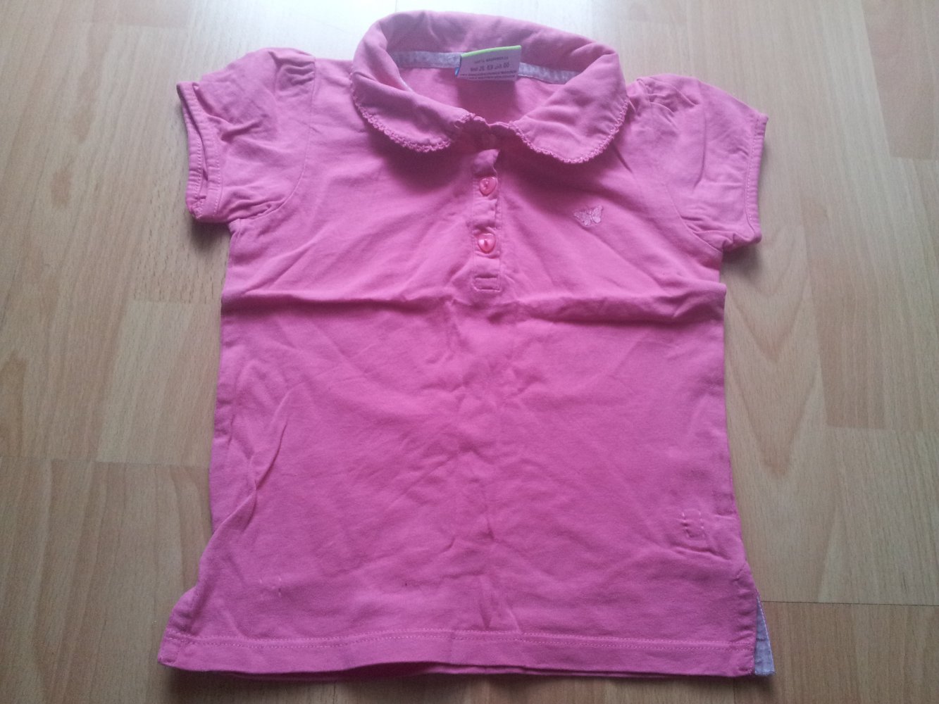 Poloshirt pink  rosa Schmetterling Gr. 98 