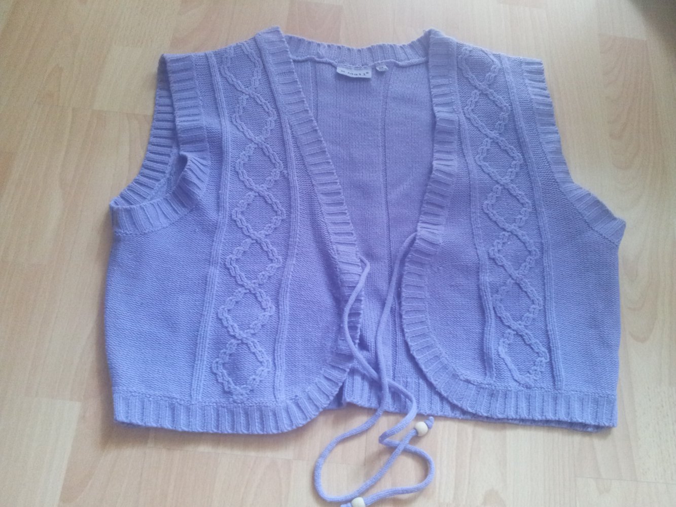kurze Strick Weste lila Gr. 44/46