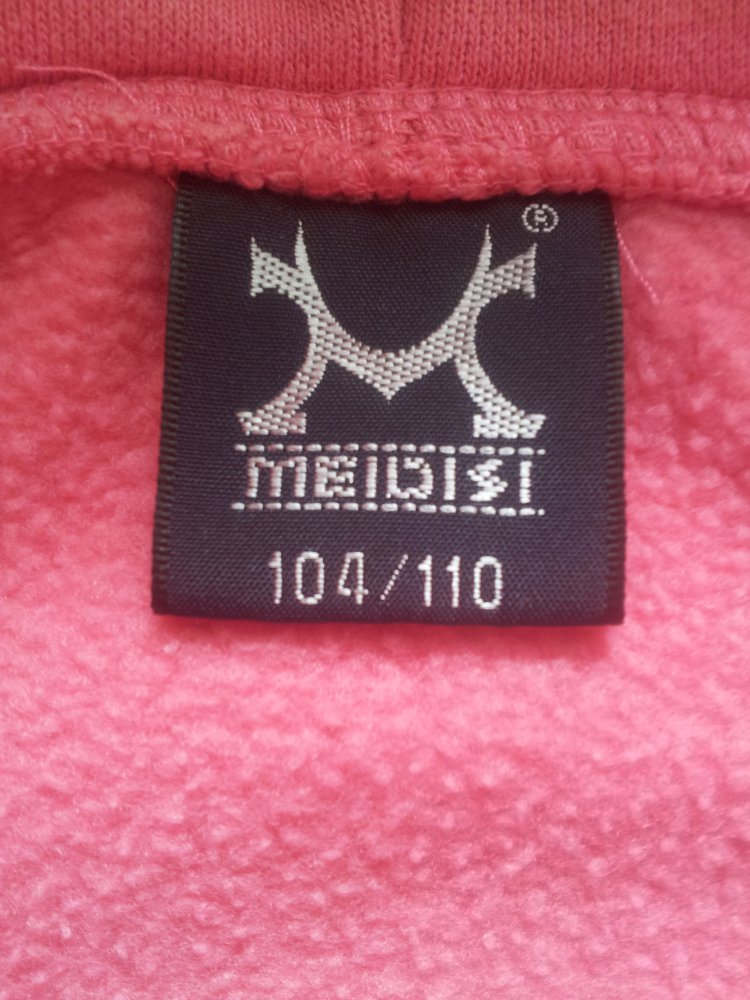 Kapuzenjacke Hoodie rosa pink weiß Gr. 104/110