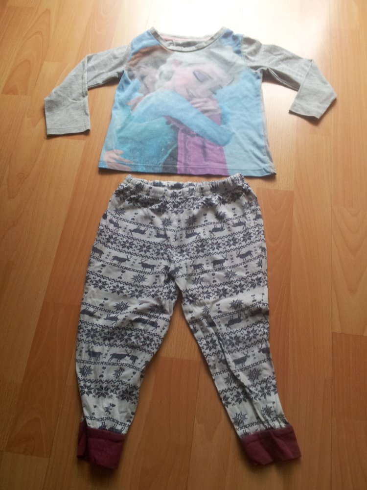 Schlafanzug 2 teilig Anna & Elsa Disney Frozen Eiskönigin Gr. 98