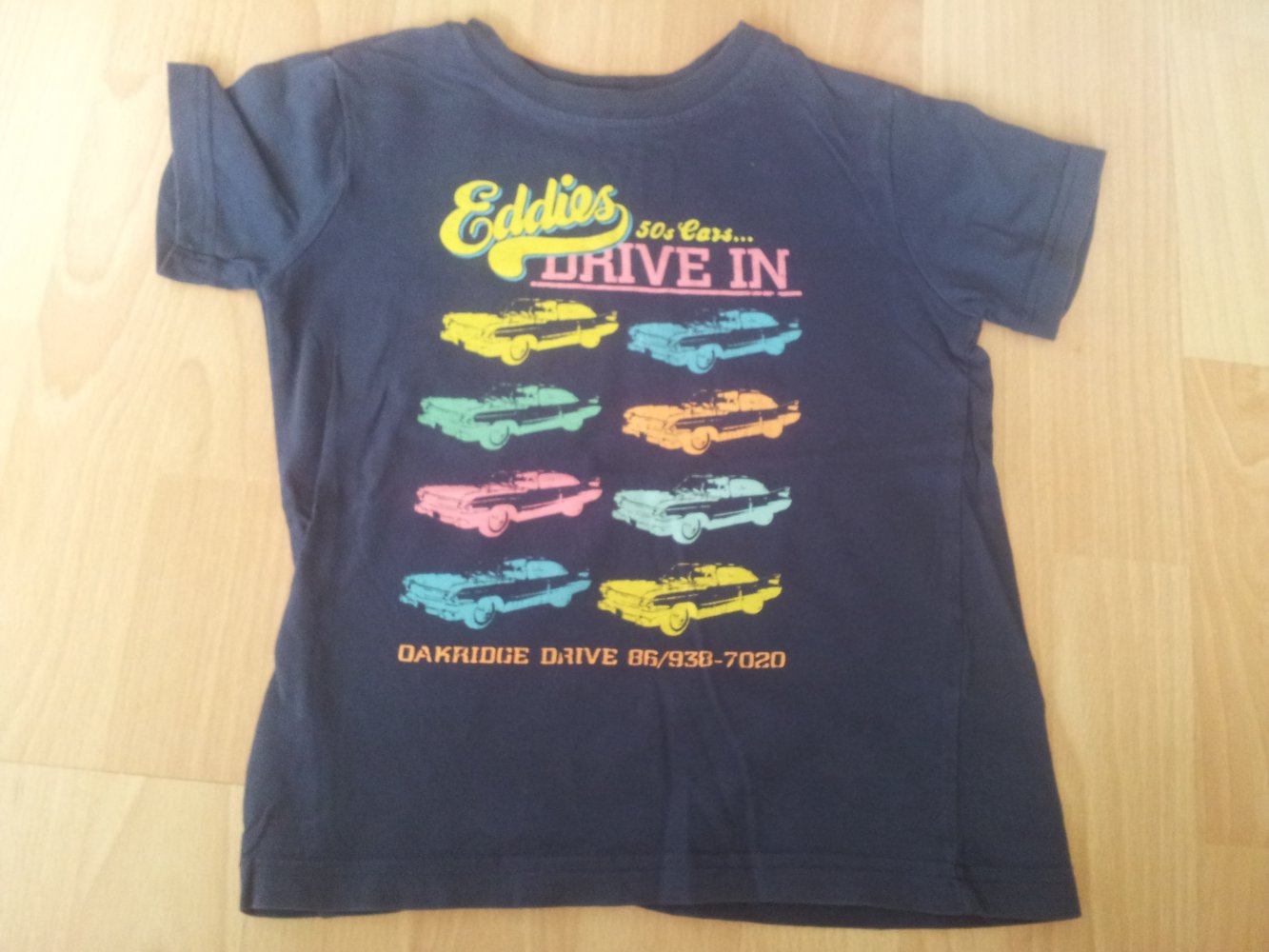 T-Shirt dunkelblau bunt autos Gr. 98/104