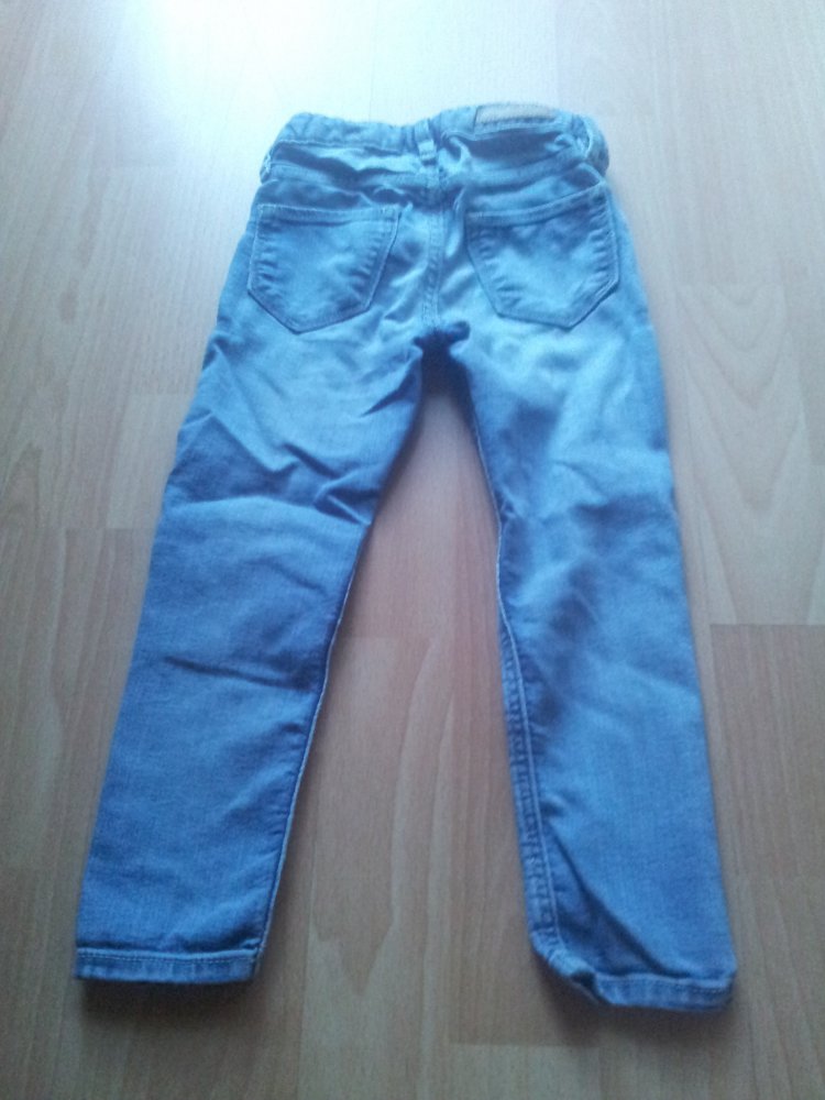 Jeans blau H&M super skinny Used-Look Gr. 92