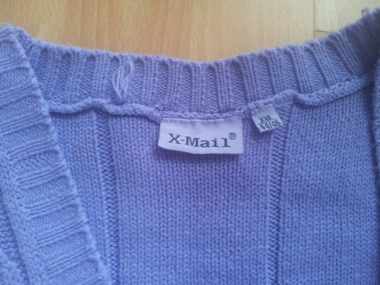 kurze Strick Weste lila Gr. 44/46