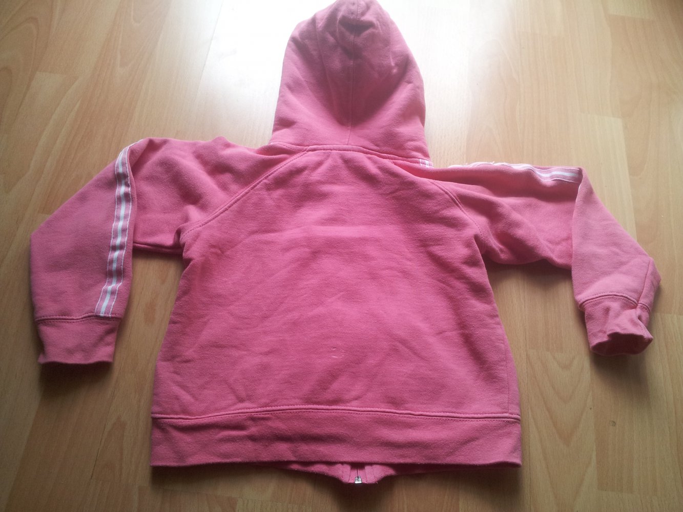Kapuzenjacke Hoodie rosa pink weiß Gr. 104/110
