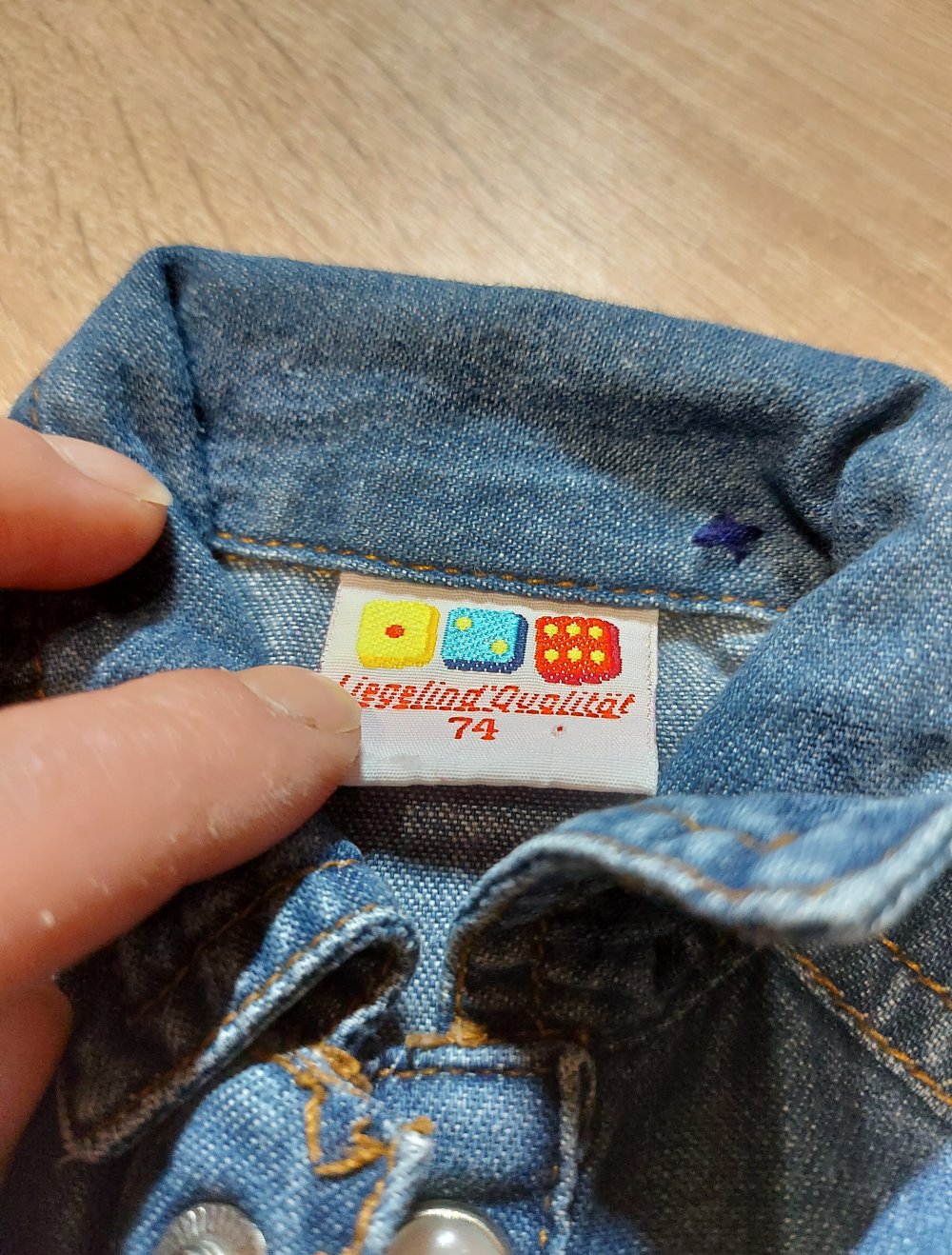 Langarm Jeanshemd Größe 74 Liegelind