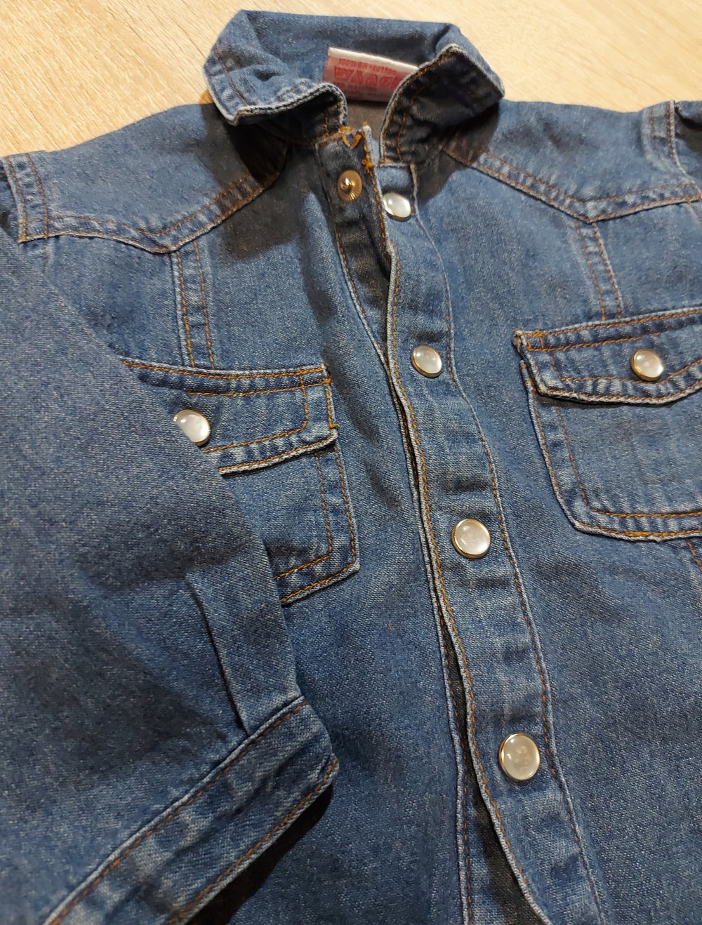 Langarm Jeanshemd Größe 74 Liegelind