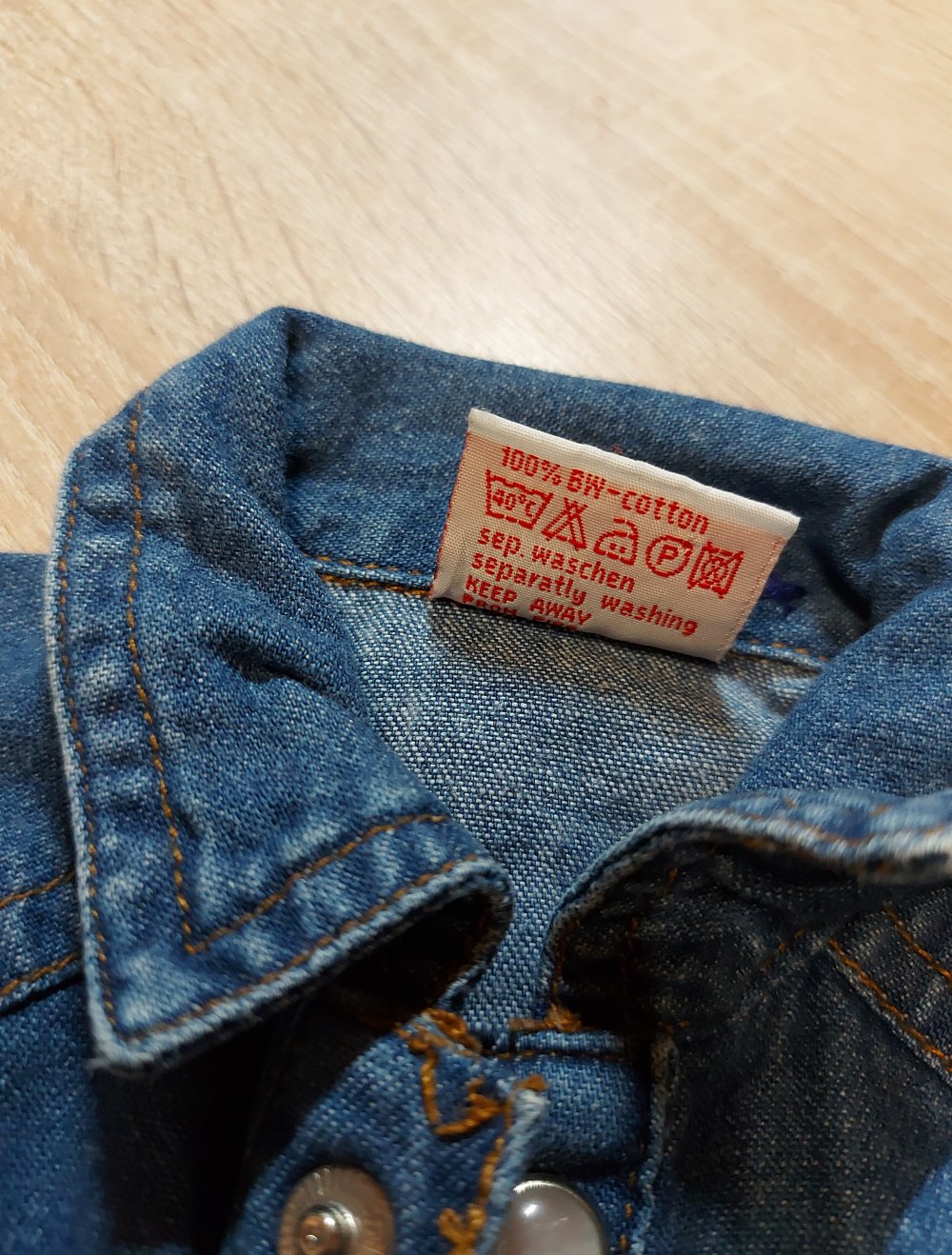 Langarm Jeanshemd Größe 74 Liegelind