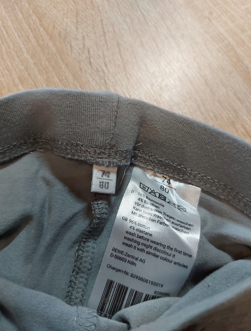 Graue Leggings Größe 74/80