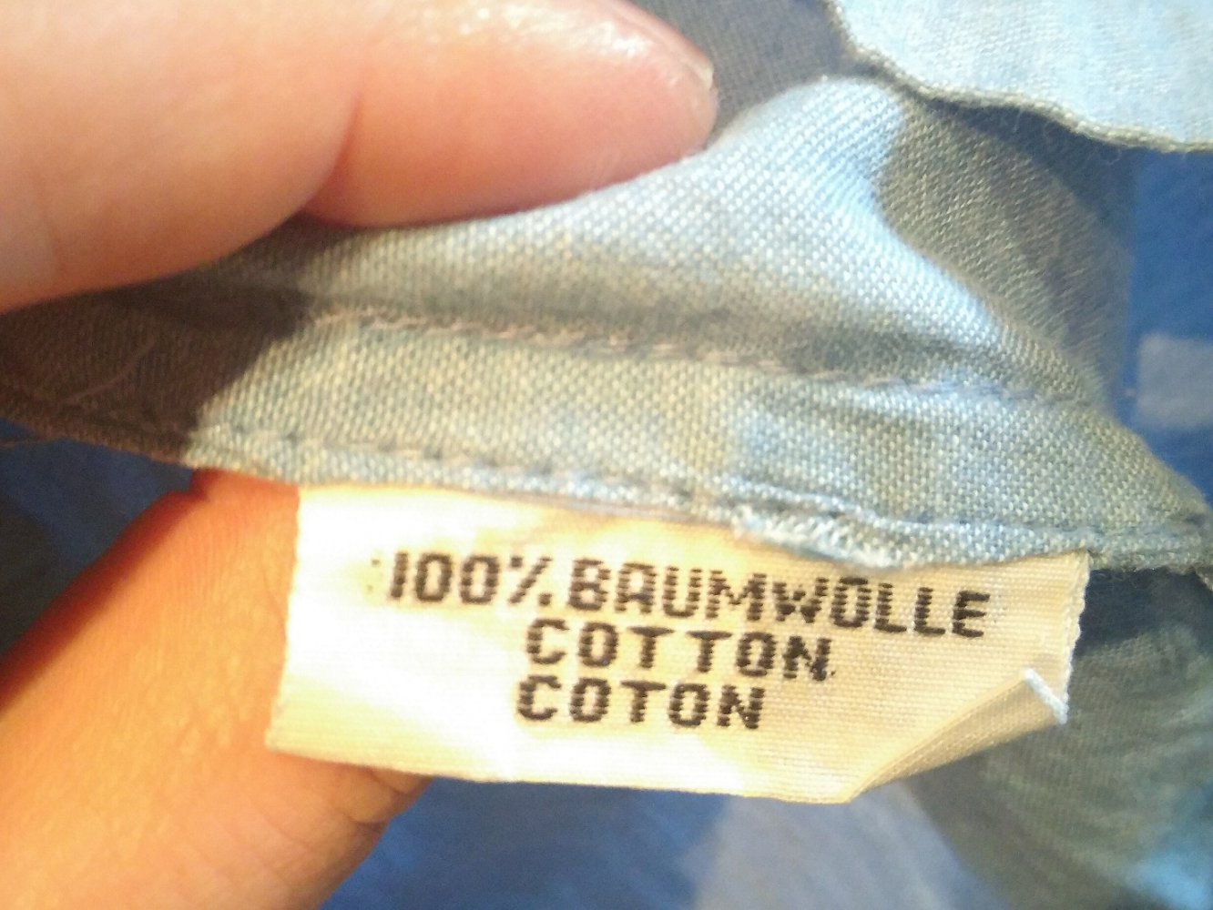 Jeansbluse mit Stickerei