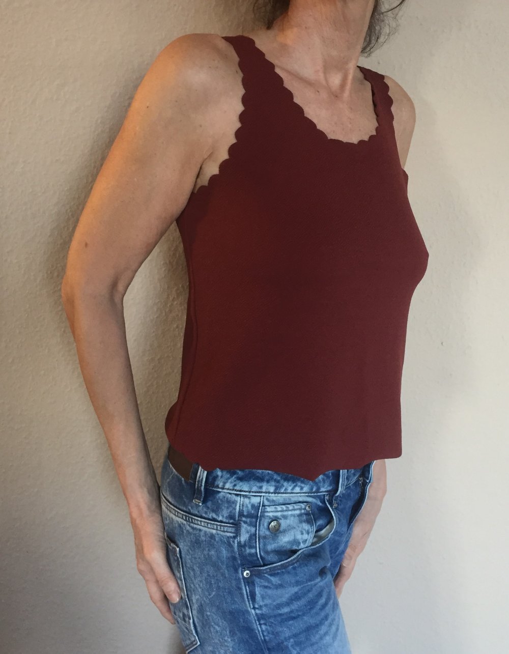 2 H&M Divided Top Shirts Gr. M Rostbraun zum Kombinieren