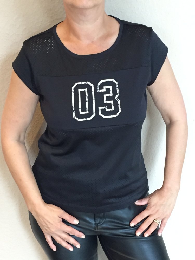 Crane atmungaaktives Sport Shirt Gr.M/L schwarz weiß