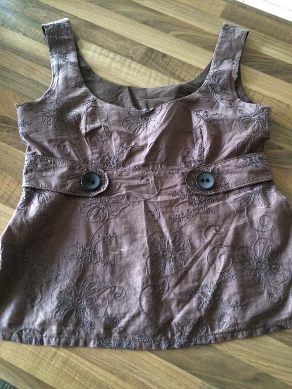 Vintage Empirestil Top Tunika Korsage Gr.S tailliert + körperbetont