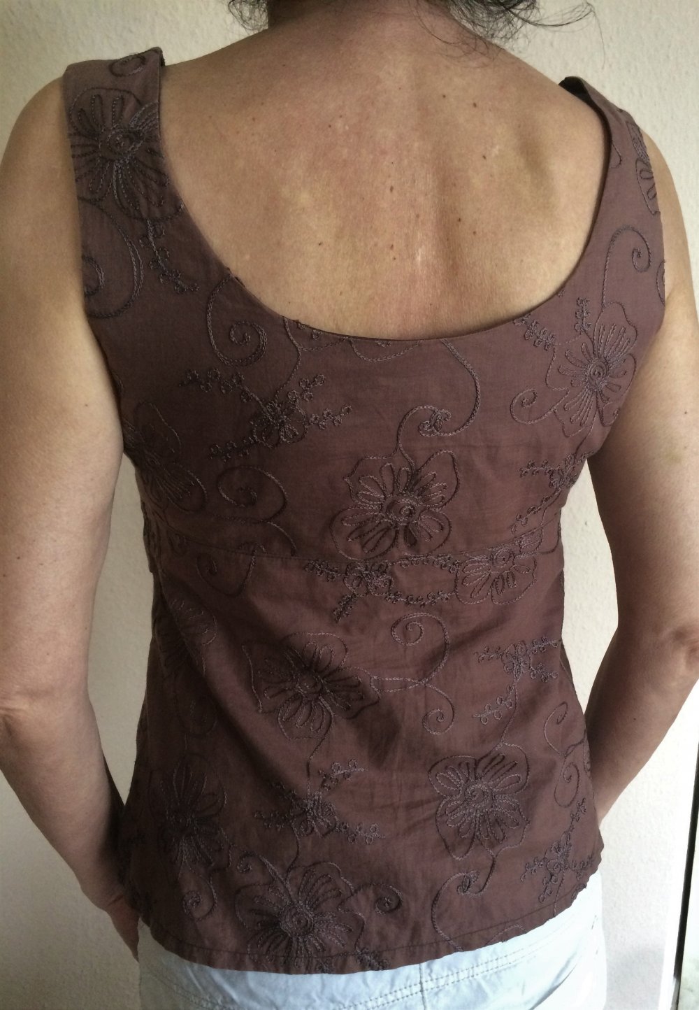 Vintage Empirestil Top Tunika Korsage Gr.S tailliert + körperbetont