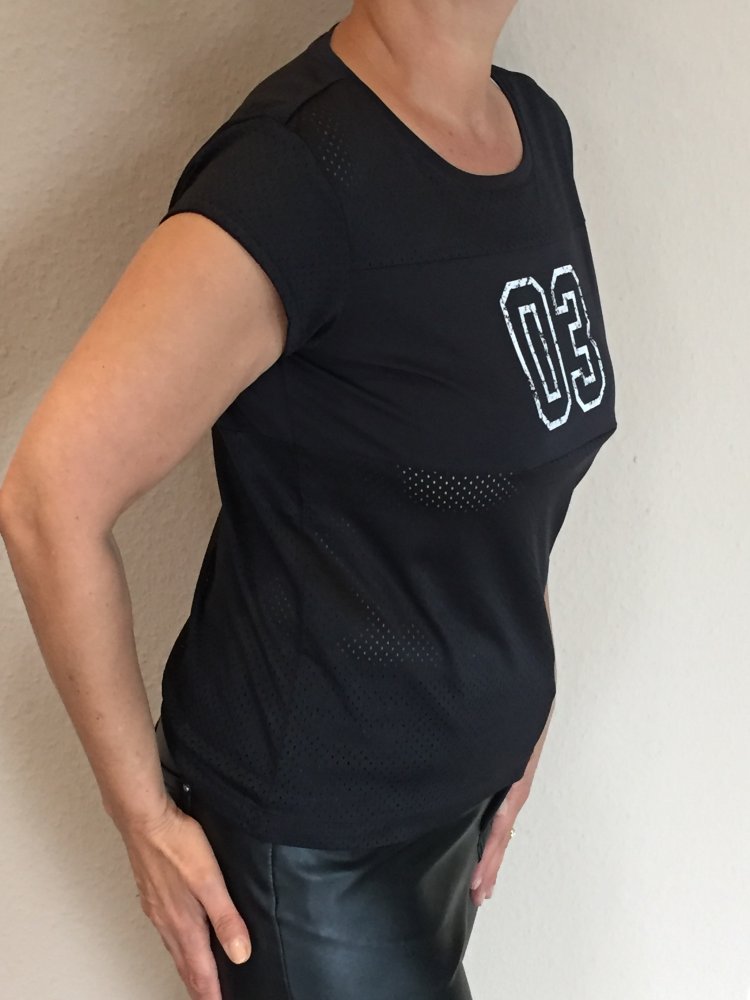 Crane atmungaaktives Sport Shirt Gr.M/L schwarz weiß