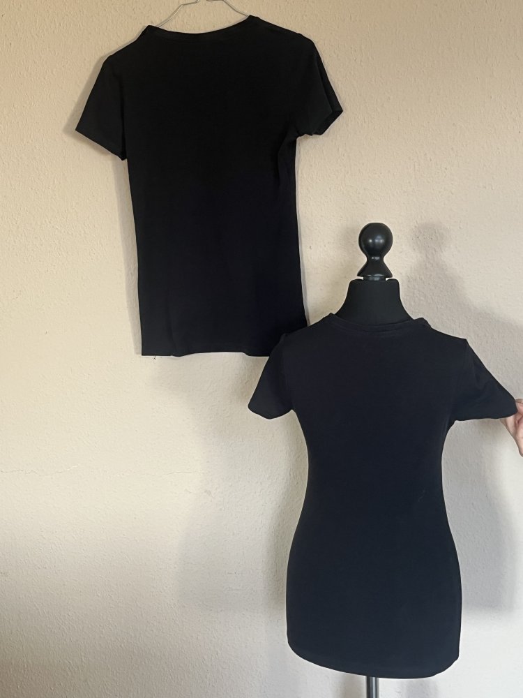 2 H&M L.O.O.G. Unterhemden T-Shirts Gr.S/M Baumwolle schwarz Super Basic Teile