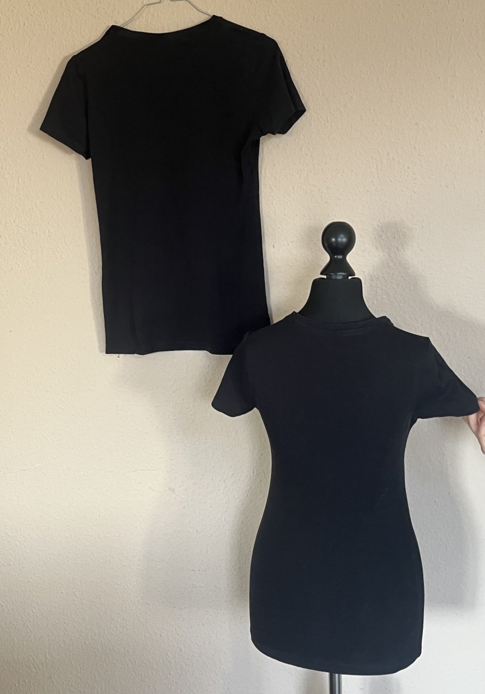 2 H&M L.O.O.G. Unterhemden T-Shirts Gr.S/M Baumwolle schwarz Super Basic Teile