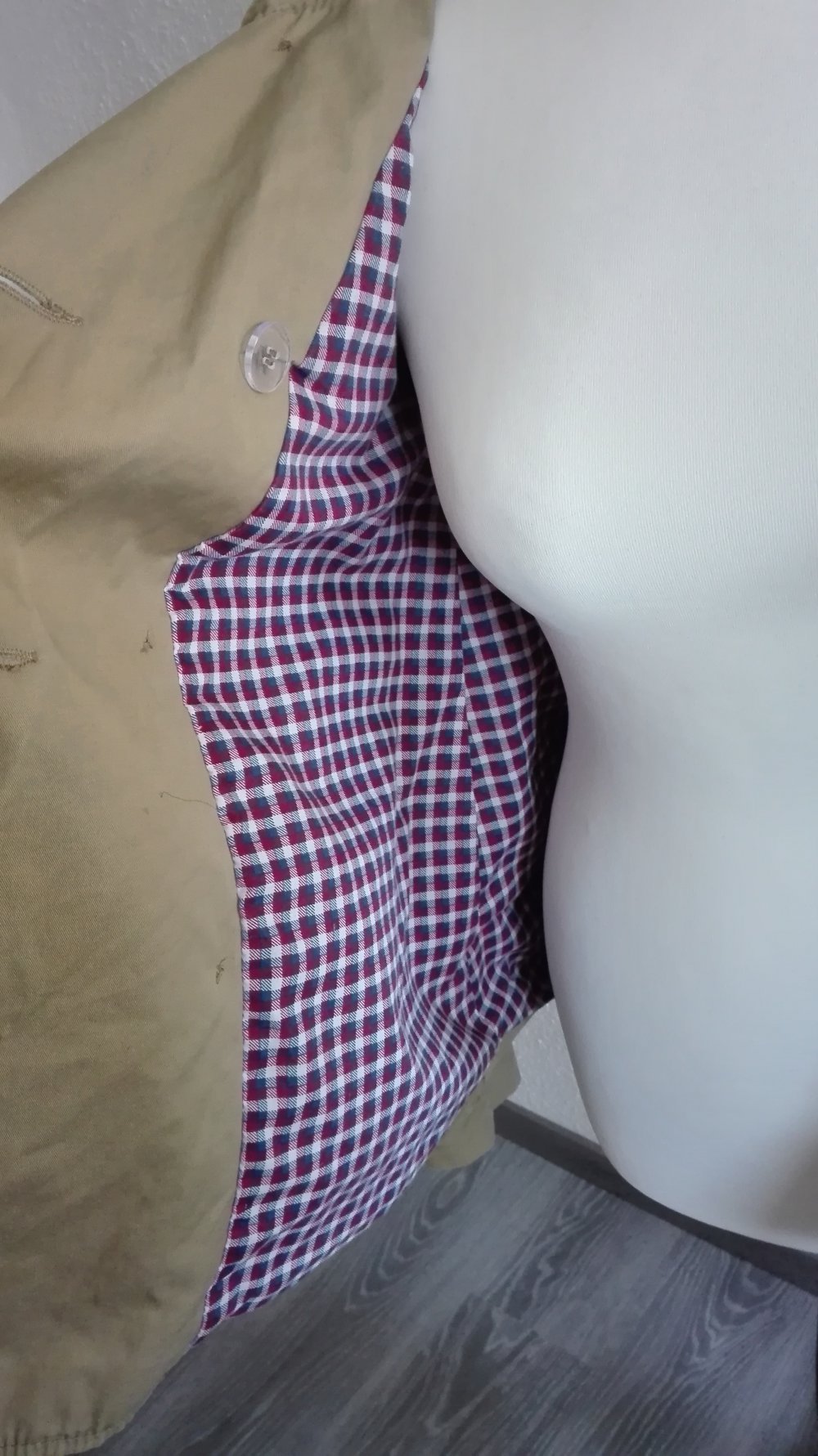 Beige Vintage Übergangsjacke