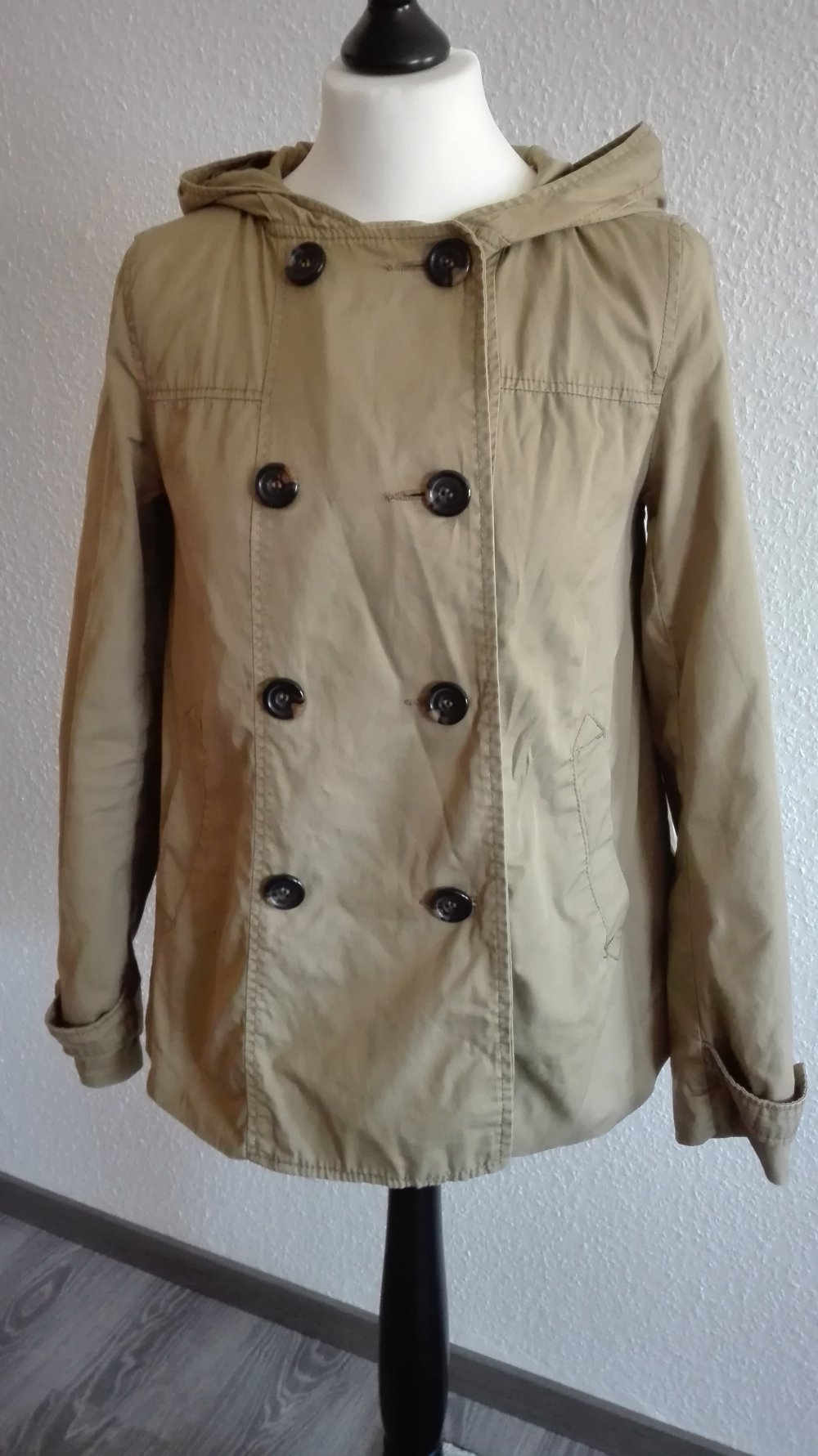 Beige Vintage Übergangsjacke