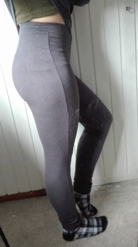 Warme Graue Leggings