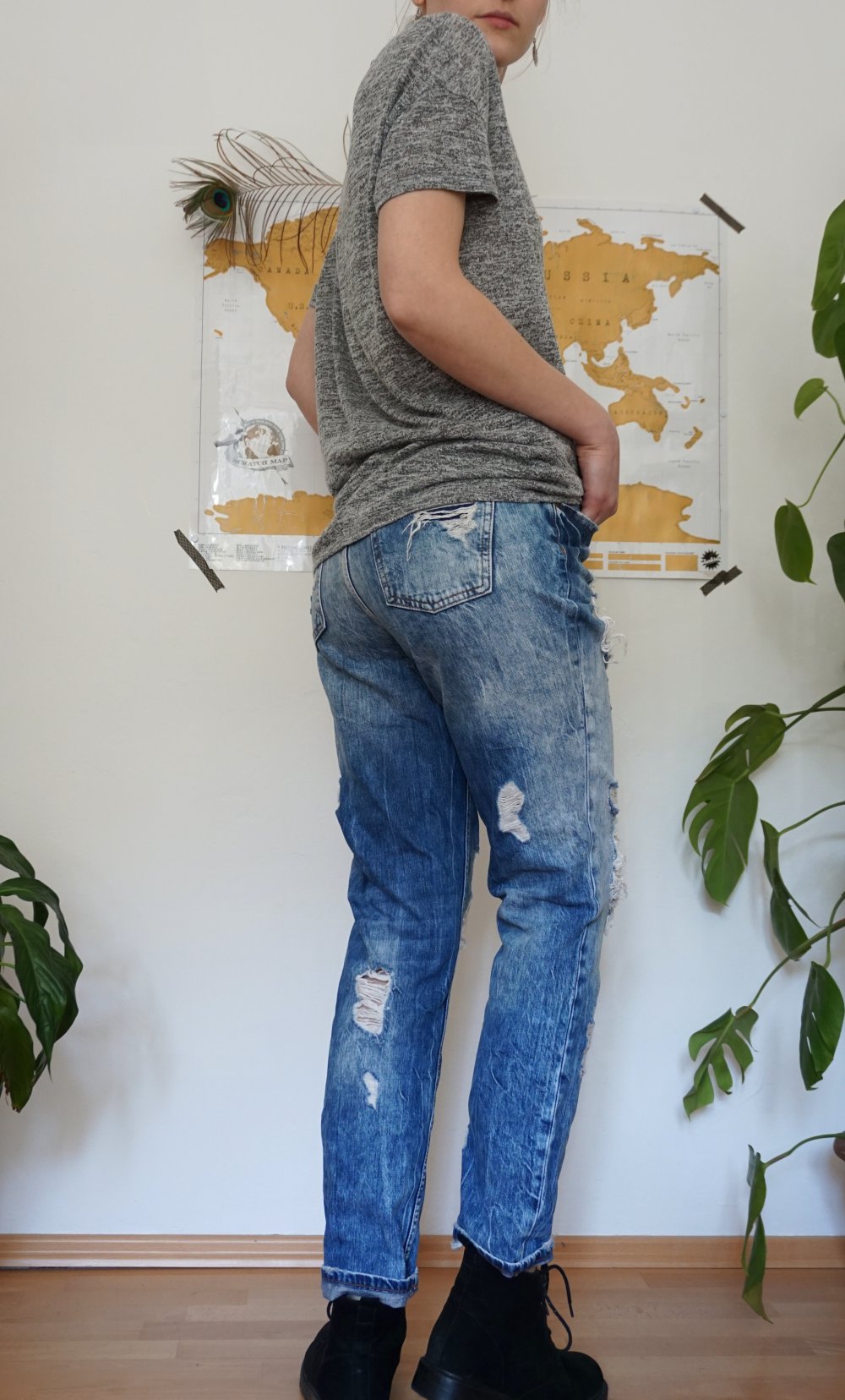 schöne ripped Boyfriend-Jeans