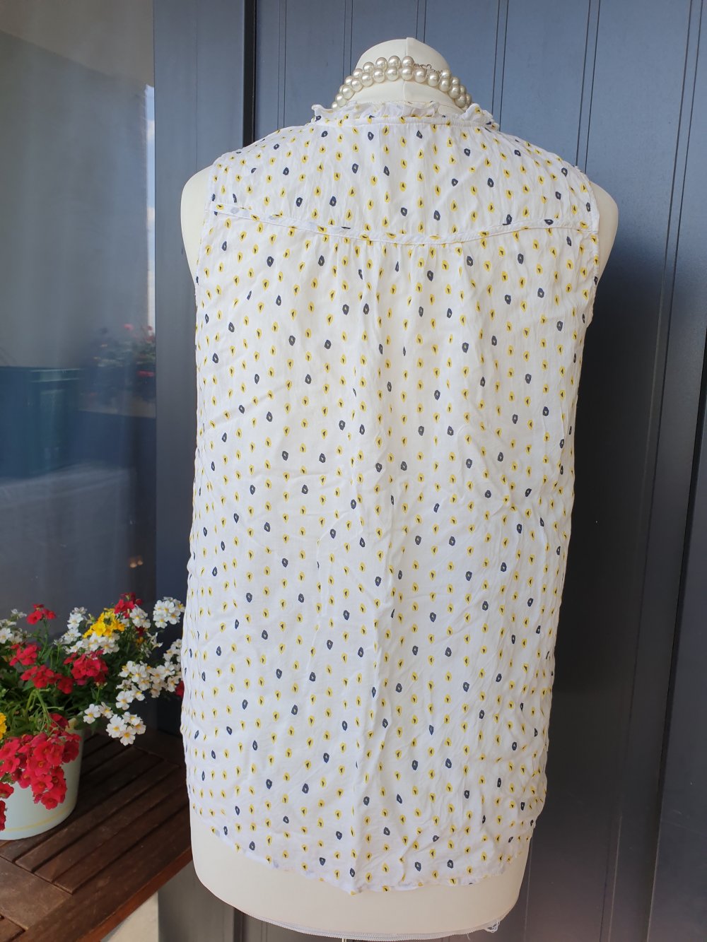 Esprit: Ärmelloses Top / Shirt / Oberteil, All-Over-Print (38)