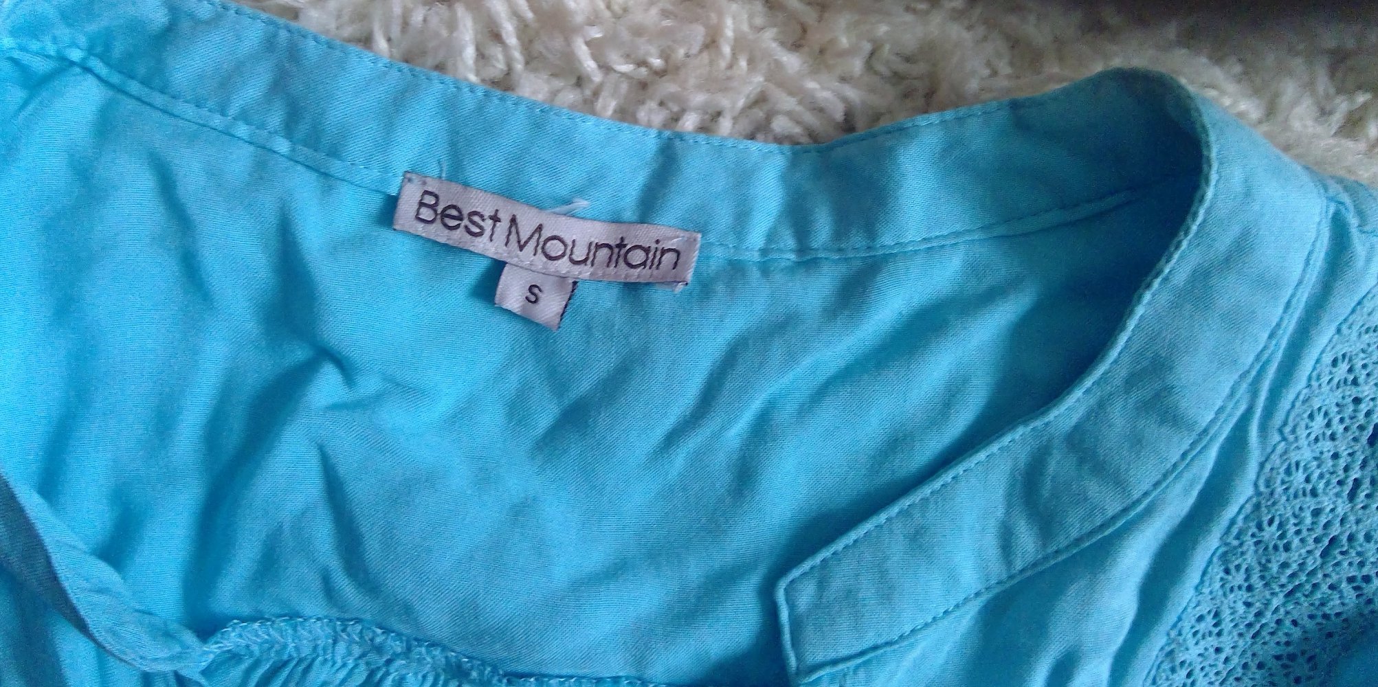 Leichte Sommerbluse himmelblau