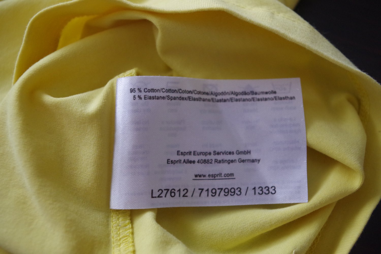 Gelbes Esprit Polo Shirt