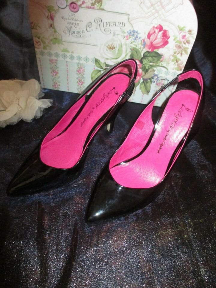 NEU * Echt * Lack- Leder * High Heels * Slingbacks * Sling- Pumps * Schuhe 