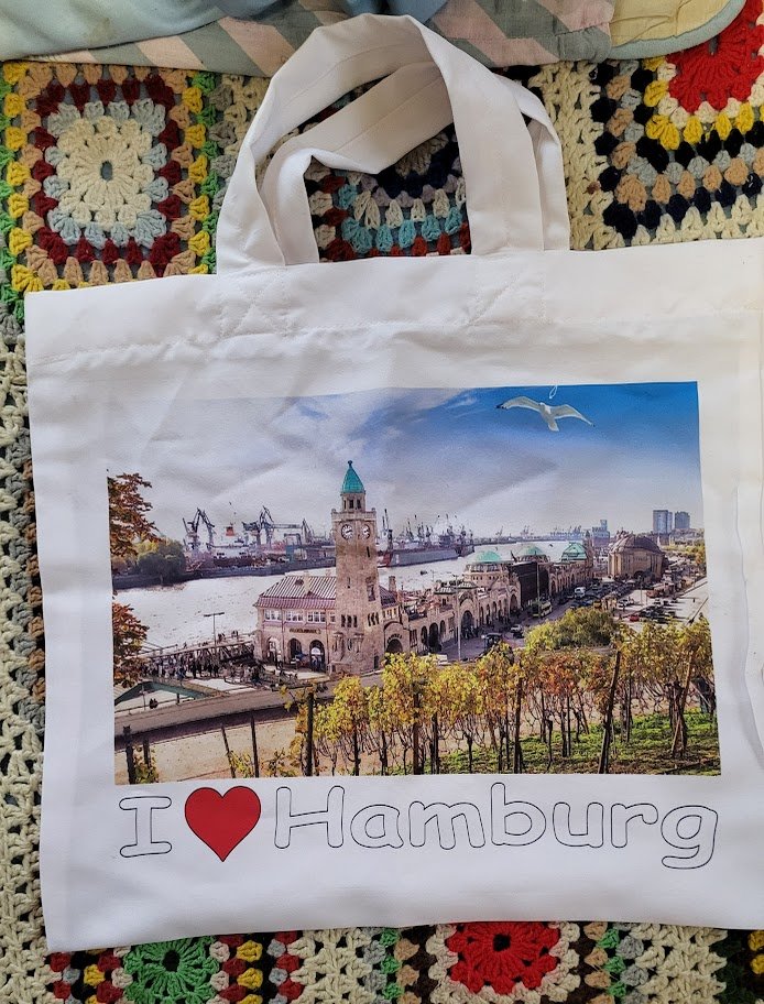Stoffbeutel Einkaufstasche i love Hamburg neu 