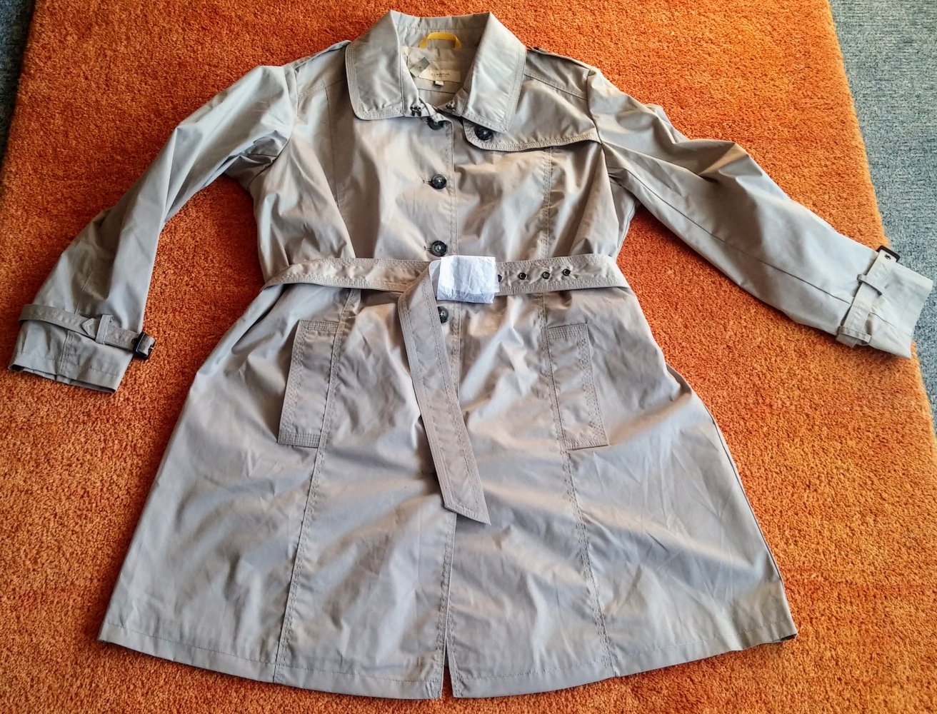 NEU Damen Trenchcoat Mantel Gr.46 Beige von Clarina P.99,99€ 
