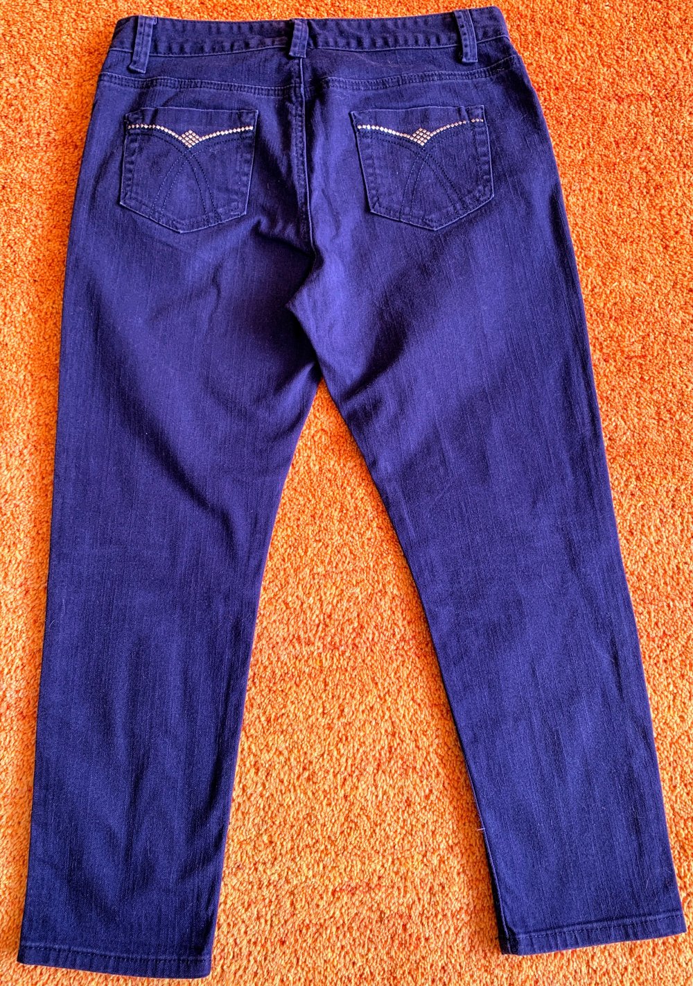 Damen Hose Jeans 7/8 Stretch Gr.38 in dunkel lila von Sure Jeans NW