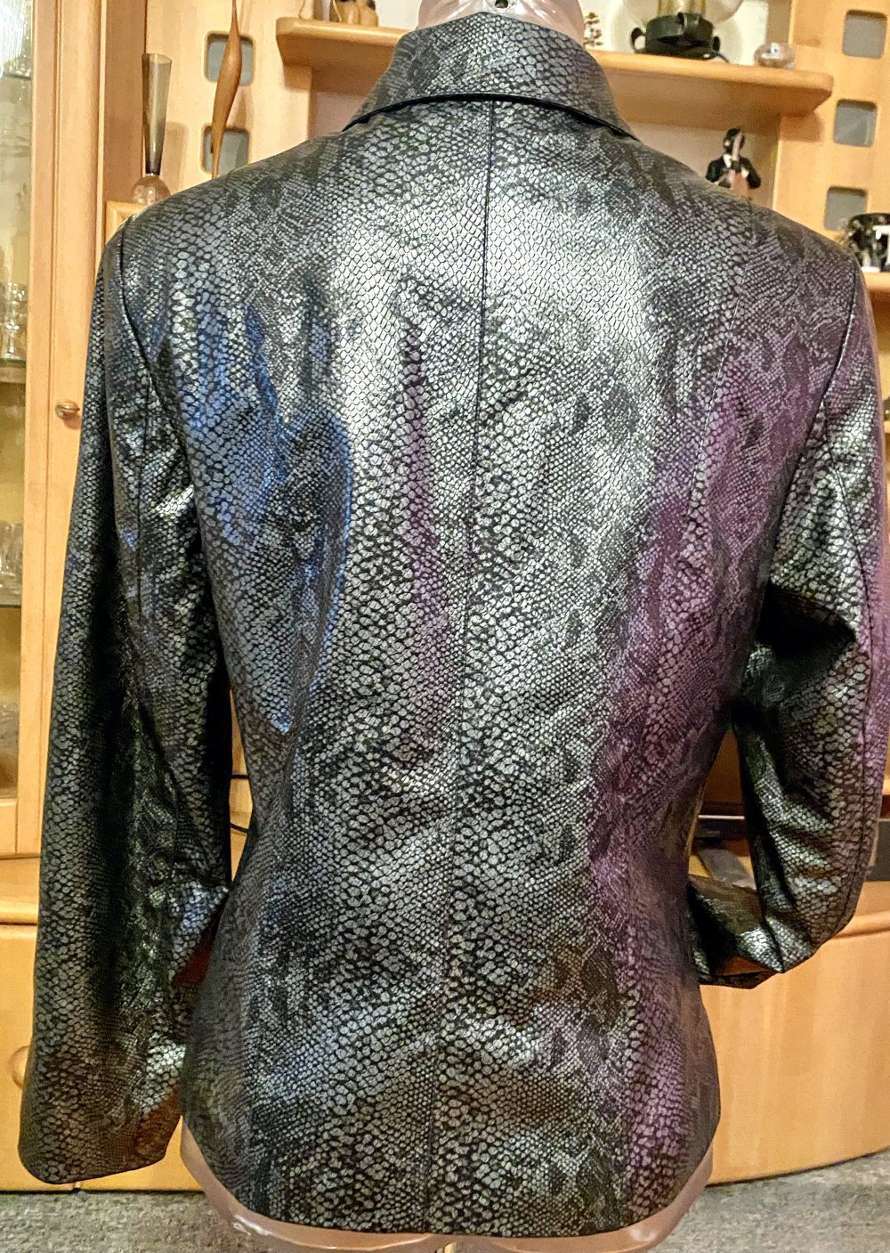 Damen Jacke Übergang Schlangen-Muster Gr.S in Grau NW 