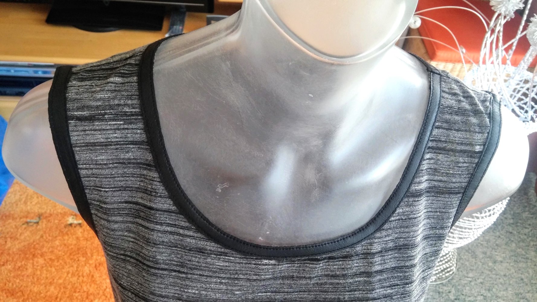 Damen Shirt Sommer Top Gr.36 Schwarz/Grau von Street One 