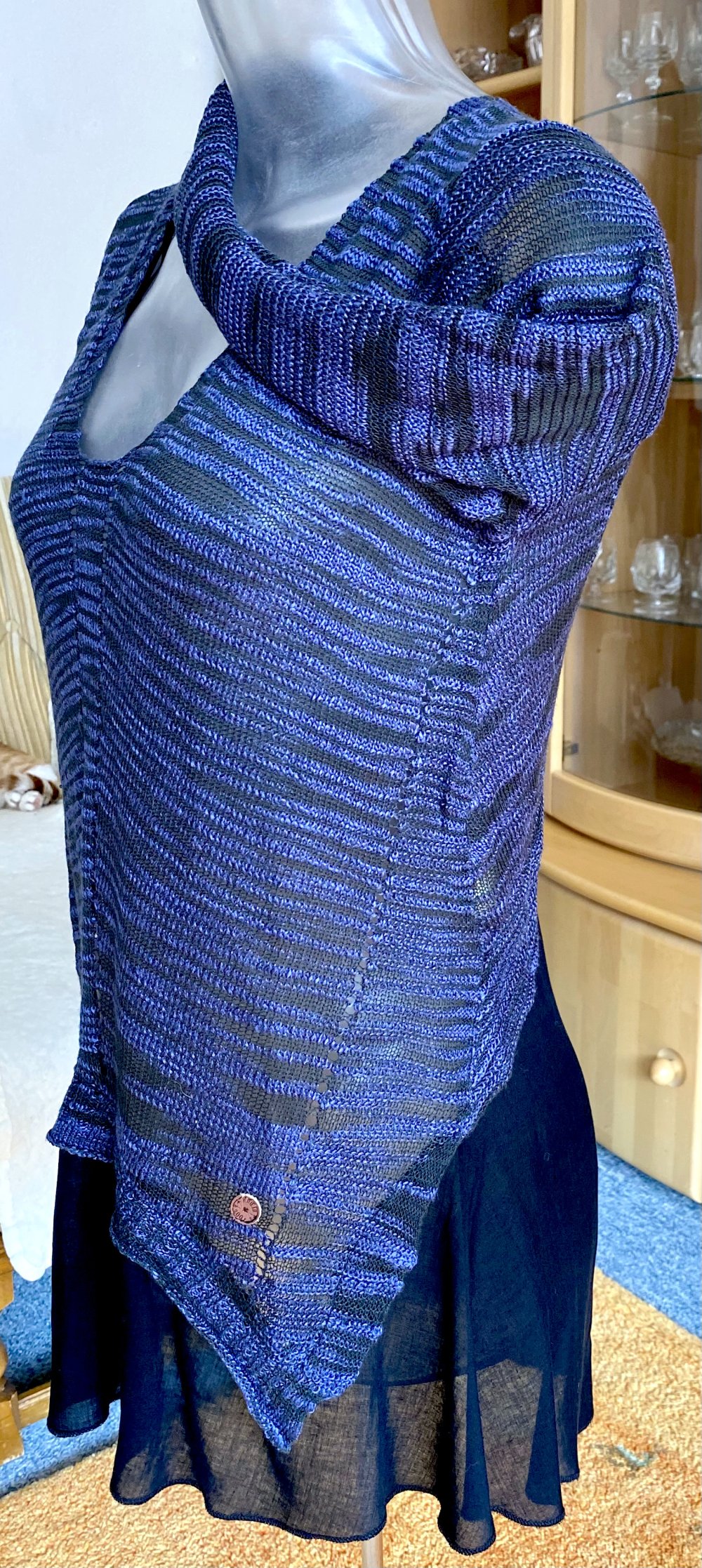 NEU Damen Tunika Pullover im Lagenlook Gr.S Nachtblau von Khujo 