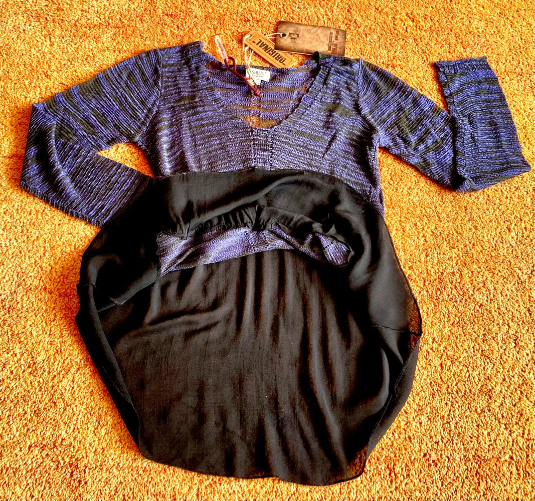 NEU Damen Tunika Pullover im Lagenlook Gr.S Nachtblau von Khujo 