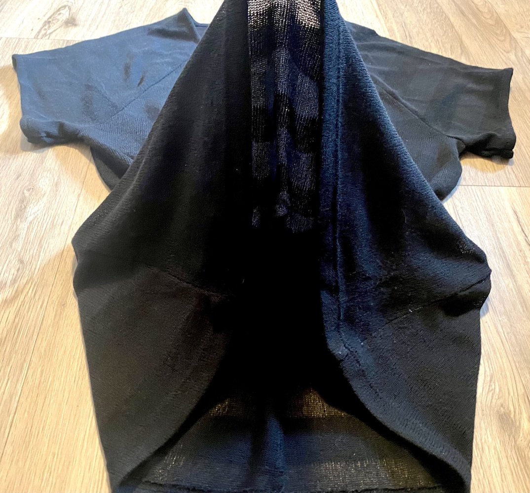 Damen Tunika Pullover Gr.S von Body Flirt Schwarz, Feinstrick NW 