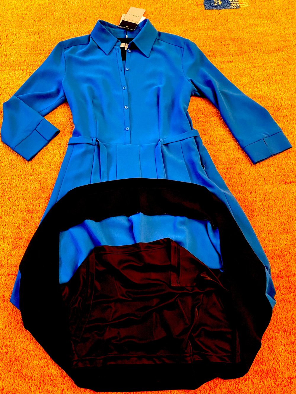 NEU Damen Kleid Vintage Stil Faltenrock Gr.38 in Blau/Schwarz von Promiss