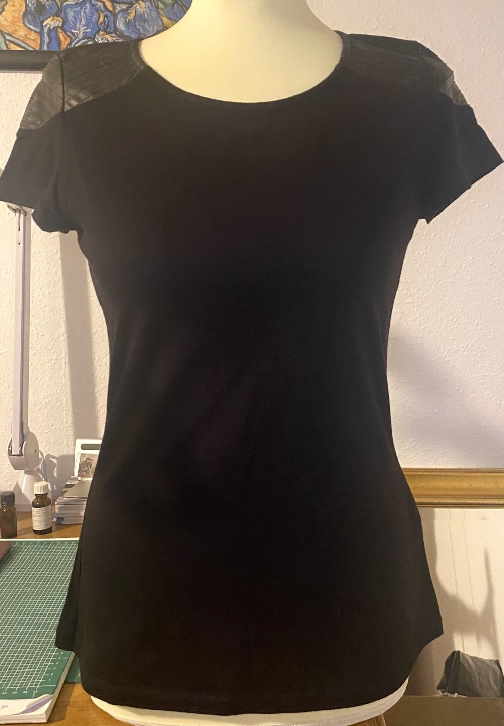 Damen Shirt Sommer leicht Gr.38 in Schwarz von Livre