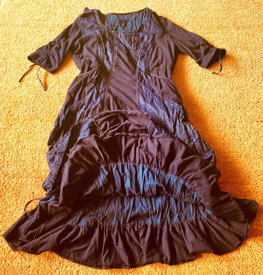 NEU Damen Kleid Crash-Lagenlook Gr.38 in Schwarzblau von Kapalua 