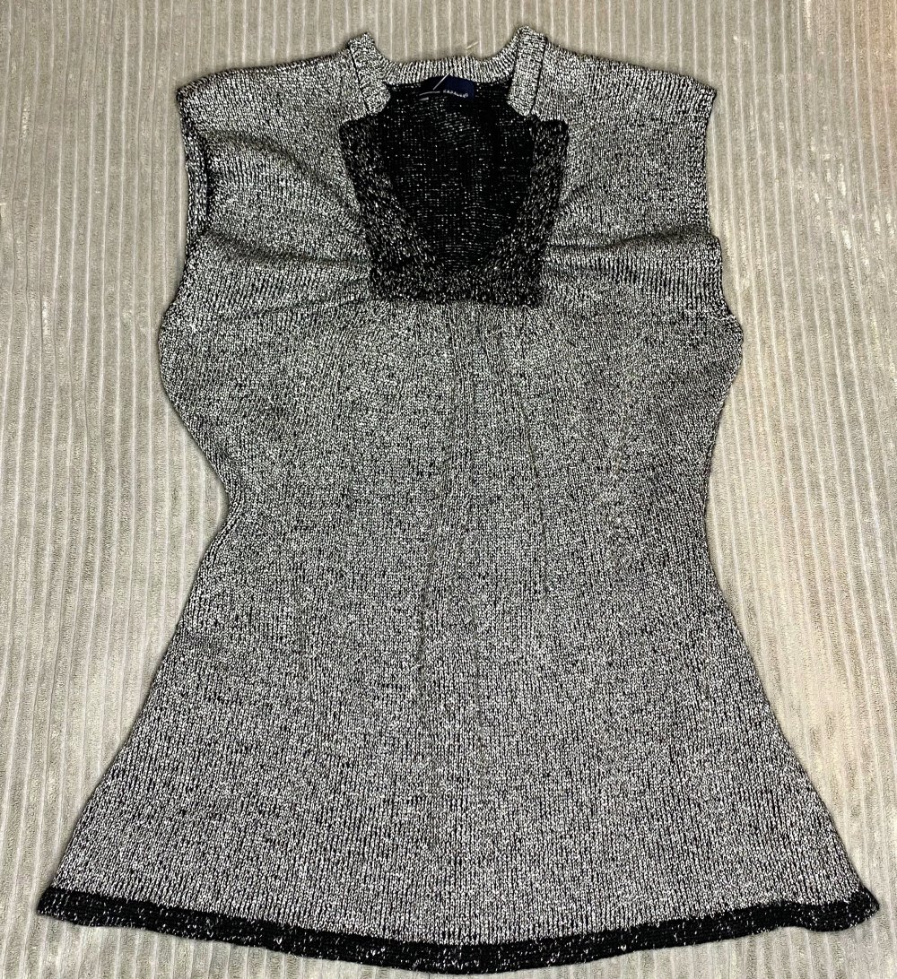 Damen strick Bluse Merino Wolle Glitzer Gr.S in Silbergrau von Kapalua NW