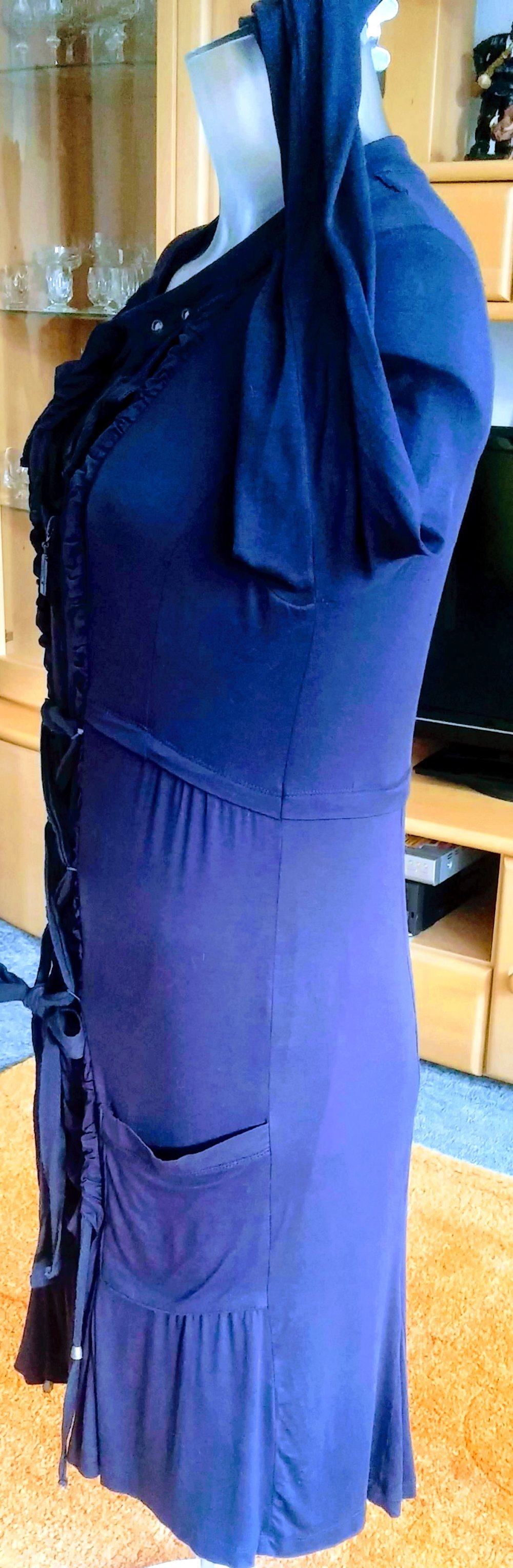 Damen Kleid Jersey Boho Gr.S Dunkelblau von Yest