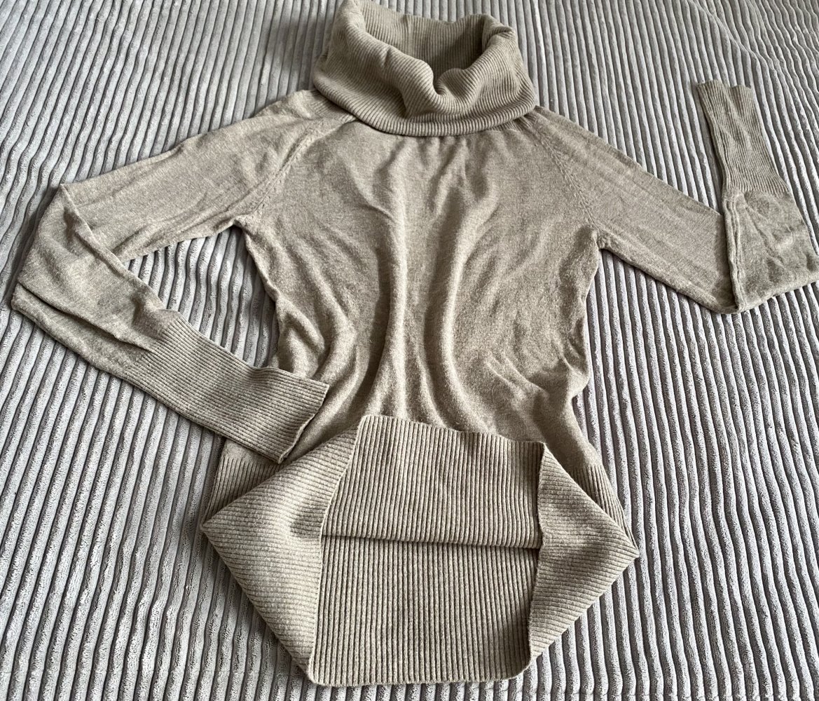 Damen Pullover Rollkragen Feinstrick Gr.S in Beige von Everis 