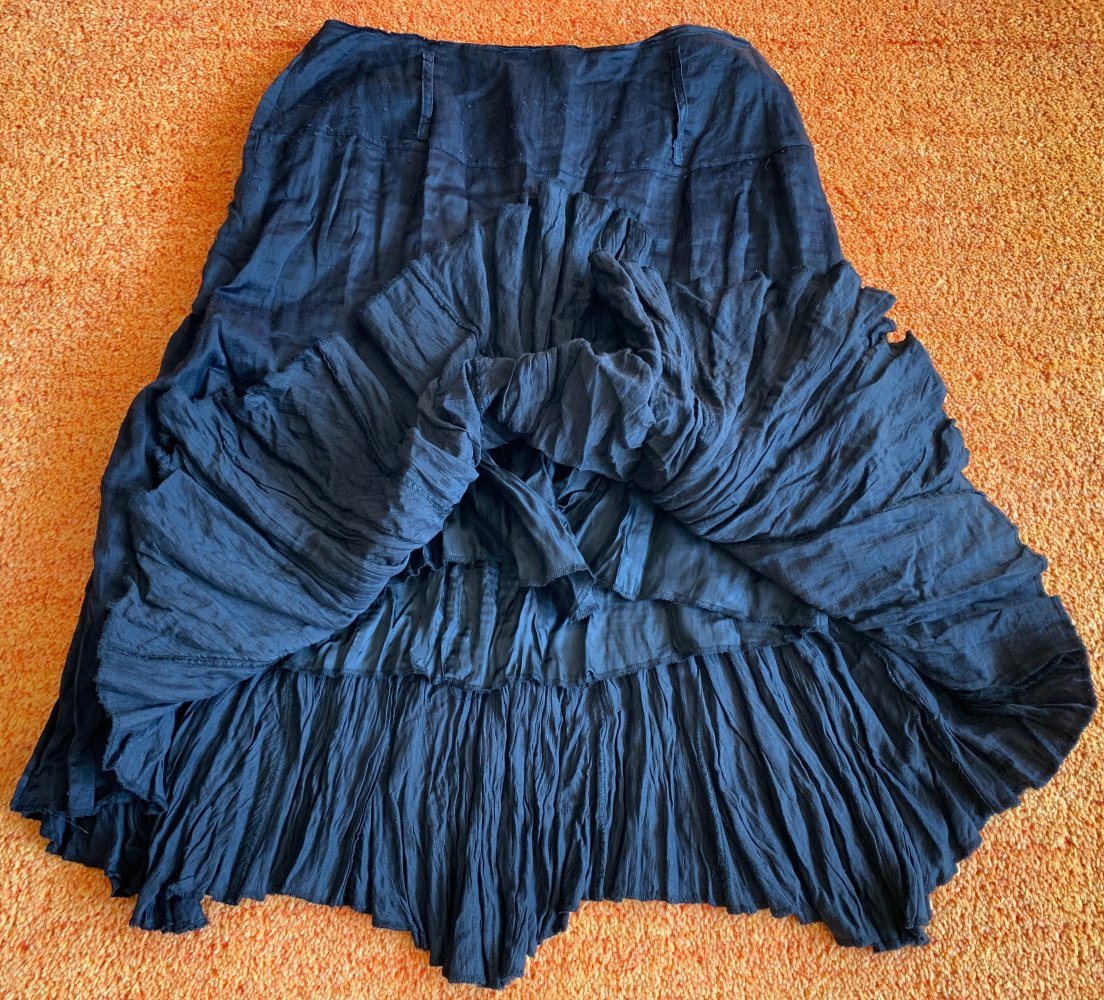 Damen Rock Crash Zipfel-Design Gr.38 in Schwarz von Aldo Martins 