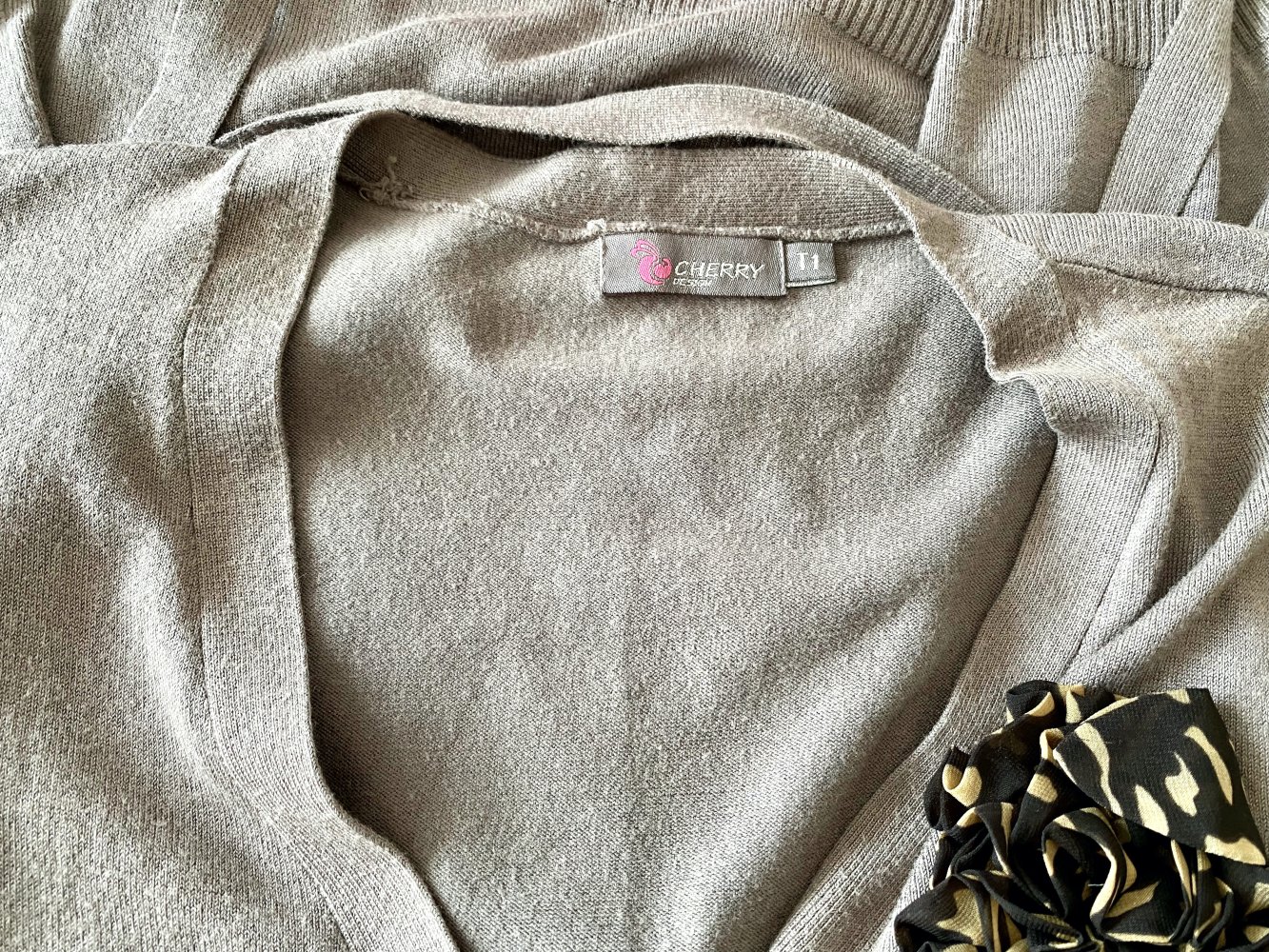 Damen Jacke Bolero Strickjacke Gr.36 in Graubraun von CHERRY