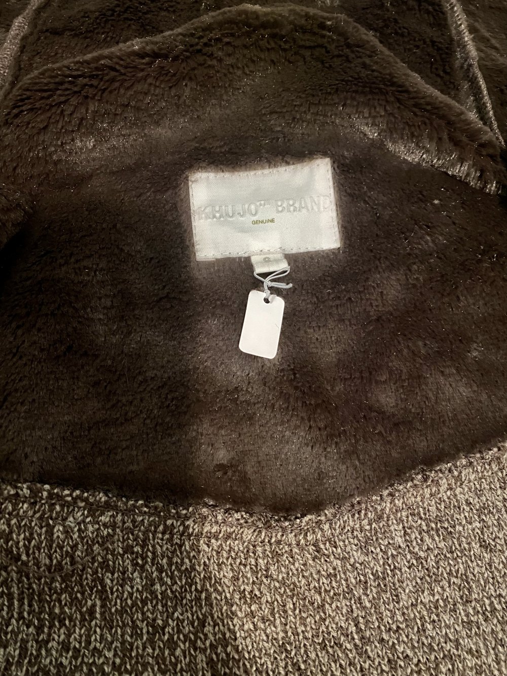 NEU Damen Jacke Longjacke Cardigan mit Kuschelfell Gr.S in Braun von Khujo 