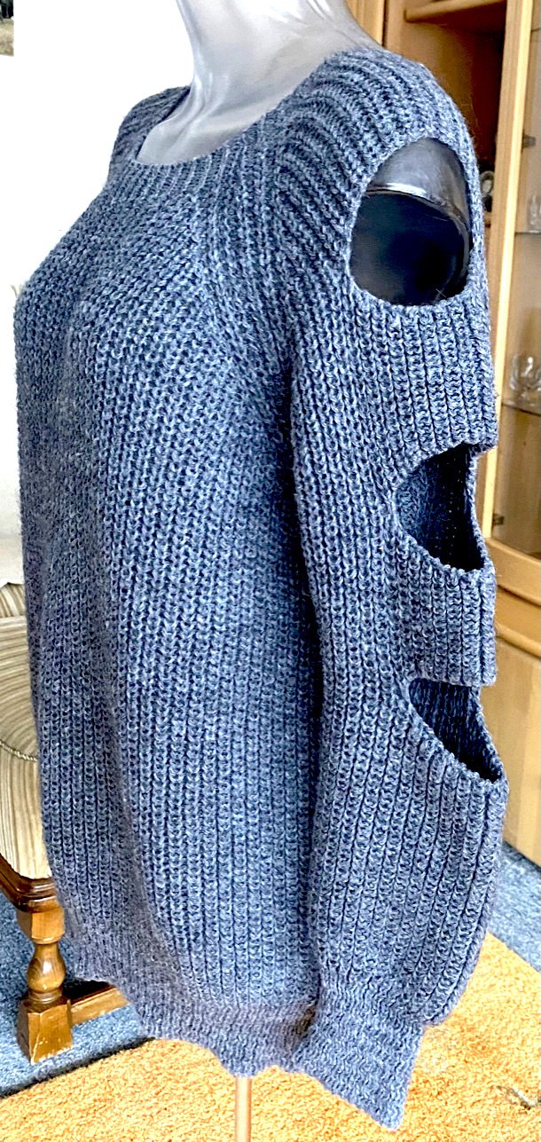 Damen Pullover Mohair Strick Gr.M in Grau Kuschelig & Neuwertig 