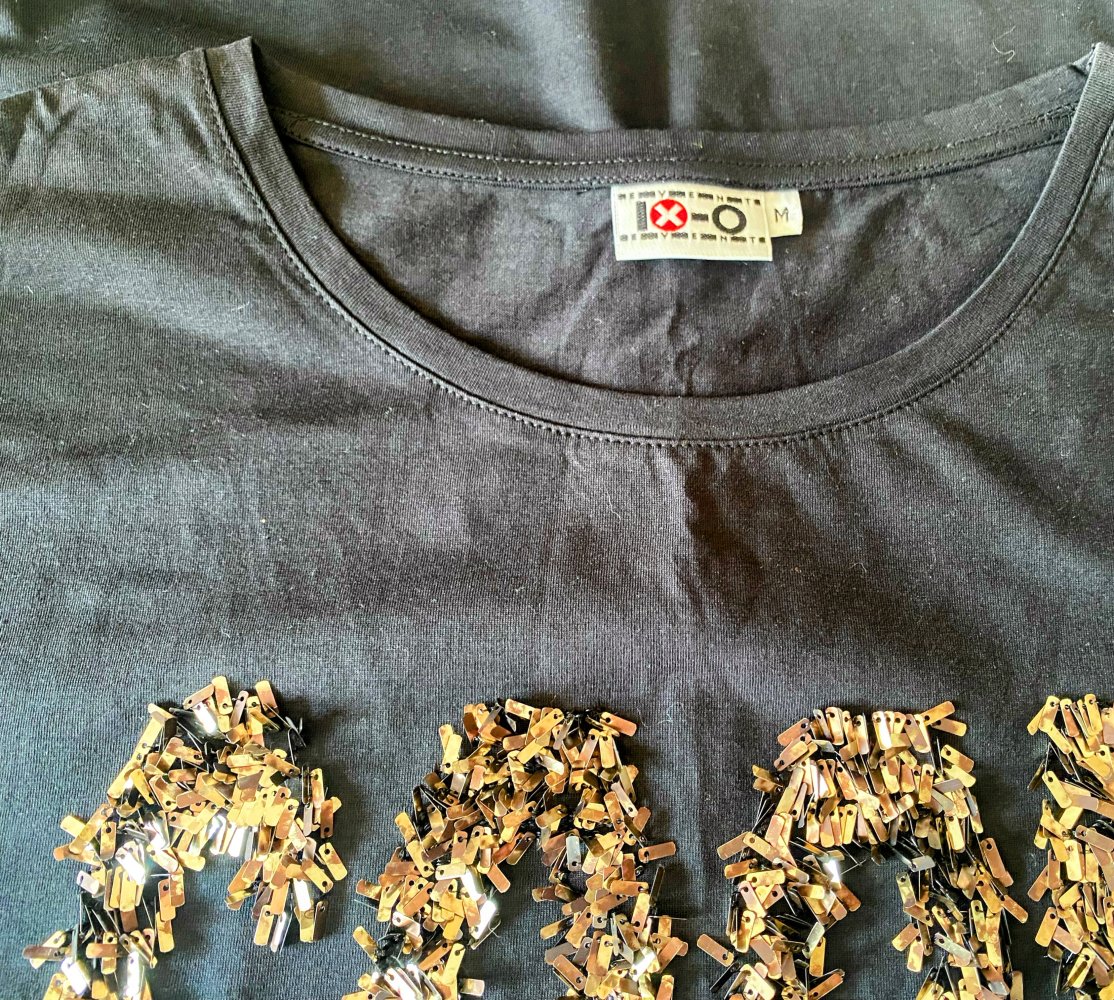 NEU Damen Glitzer Pullover Gr.M in Schwarz/Gold von Event 