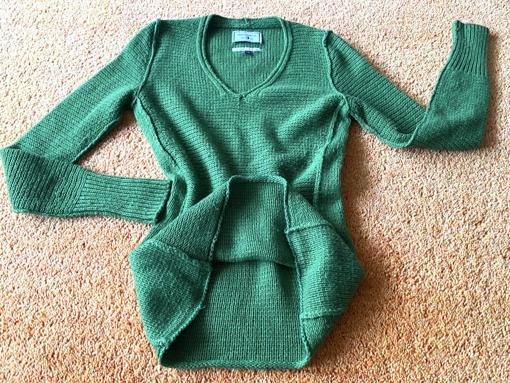Damen Pullover Wolle Strick Gr.XS in Grün von Arqueonautas 